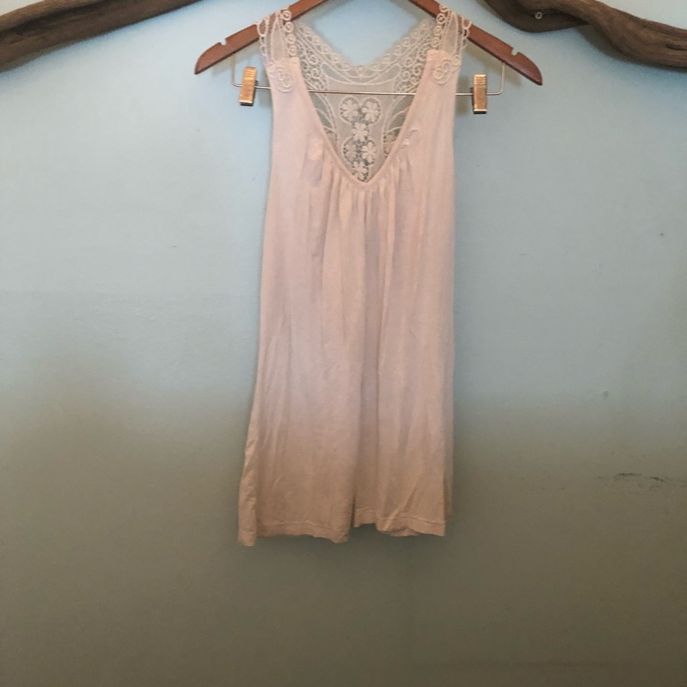 White tank with lace detailing